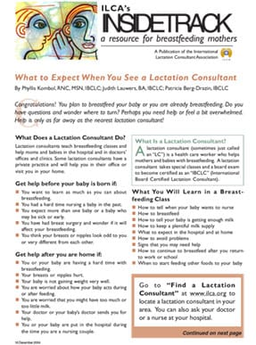 What to expect when you see a lactation consultant